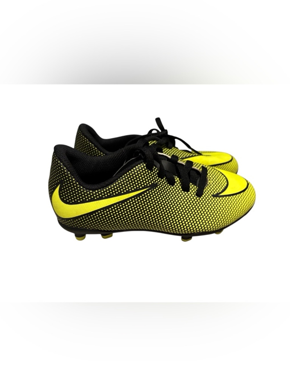 Nike Kids Neon Yellow and Black Soccer Cleats